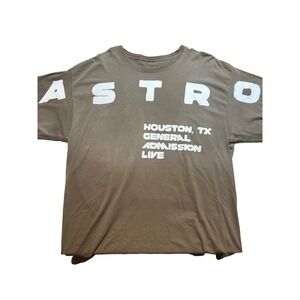 Travis Scott Astroworld Houston TX Live World Festival‎ Brown T-Shirt XL